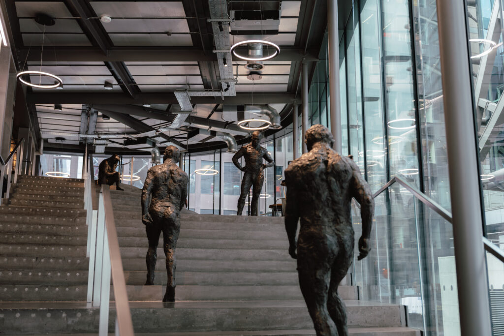 Foyer of Cannon Green with statues